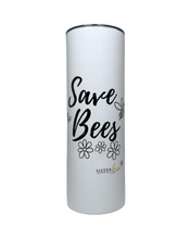 Load image into Gallery viewer, Save the Bees 20oz Tumbler + Straw