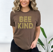 Load image into Gallery viewer, "Bee" Kind T-Shirt (brown + yellow) - Pack of 10