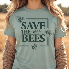 Load image into Gallery viewer, "Save the Bees" Sage Green T-Shirt - Starter Pack of 10
