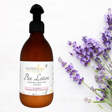 Load image into Gallery viewer, Bee Lotion- Lavender & Lemon (with HONEY + BEESWAX!)