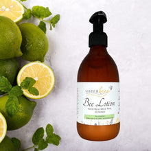 Load image into Gallery viewer, Bee Lotion- Bergamot &amp; Lime (with HONEY + BEESWAX)
