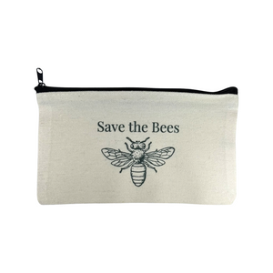 Save the Bees Zipper Pouch- BULK - Case of 50 units