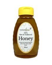 Load image into Gallery viewer, 100% Raw Michigan Wildflower Honey 16 oz - 6 pack
