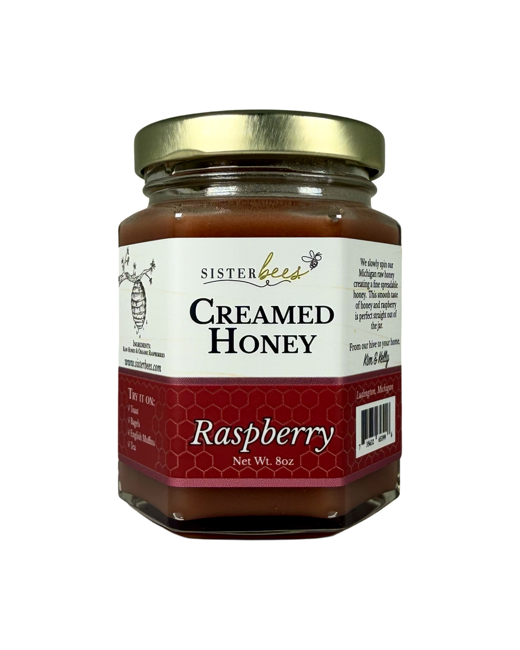 Raspberry Creamed Honey 8oz Jar - 6pk