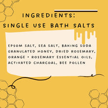 Load image into Gallery viewer, Bee Detoxing Bath Salts 🐝🖤

