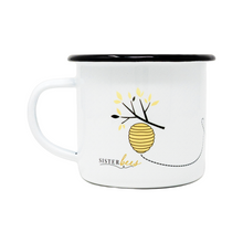 Load image into Gallery viewer, 12 oz. Enamel Bee Happy Mug
