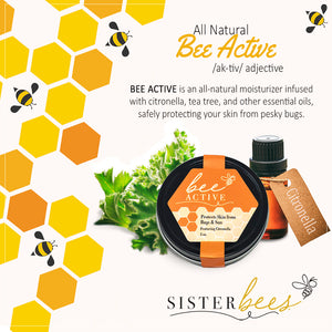 Bee Active (Protects Skin from Bugs featuring Citronella)