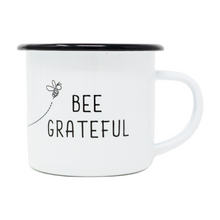 Load image into Gallery viewer, 12 oz. Enamel Bee Grateful Mug
