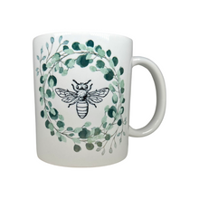 Load image into Gallery viewer, &quot;Bee&quot; Merry &amp; Bright Christmas 12 oz. Ceramic Mug
