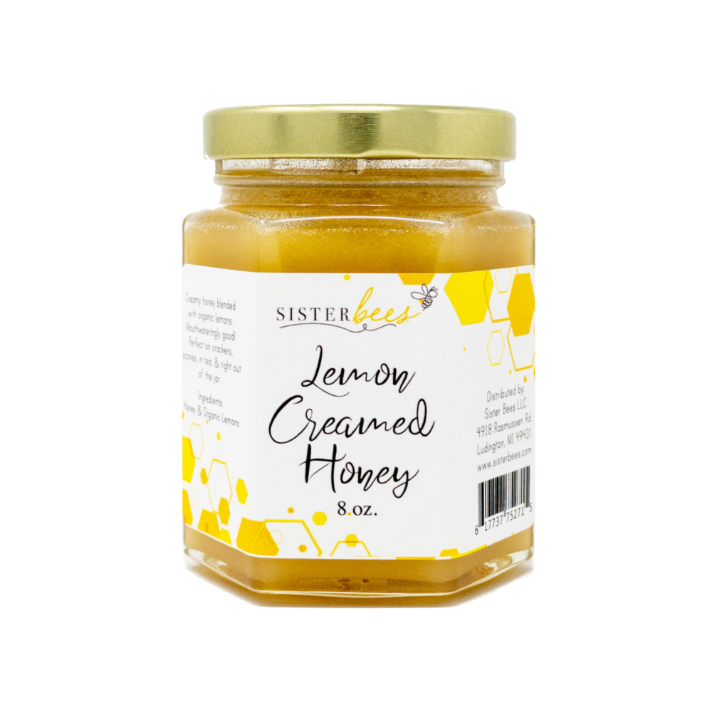 Michigan Lemon Creamed Honey 8oz Jar - 6pk