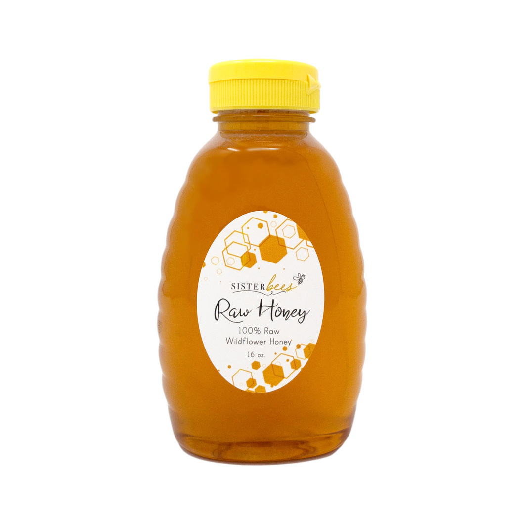 100% Raw Michigan Wildflower Honey 16 oz - 6 pack