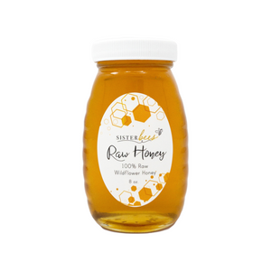100% Raw Michigan Wildflower Honey 8 oz - 6 pack