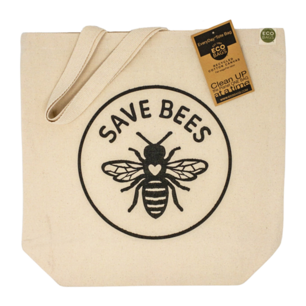 Save Bees Recycled Cotton Canvas Eco Bag Set of 6