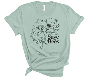 "Save the Bees" Floral T-Shirt Pack of 10