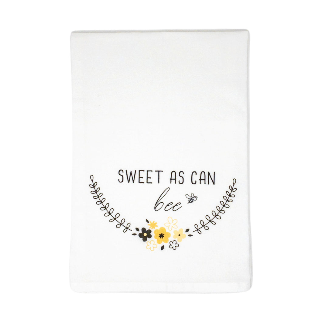 100% Cotton Tea Towel- Sweet as Can Bee