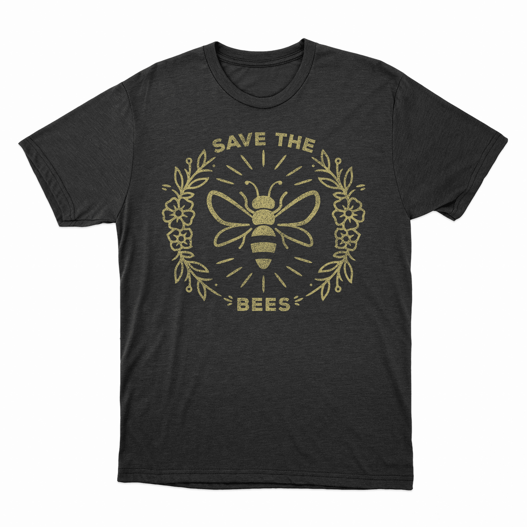 Heather Black 'Save the Bees' t-shirt- Bundle pack